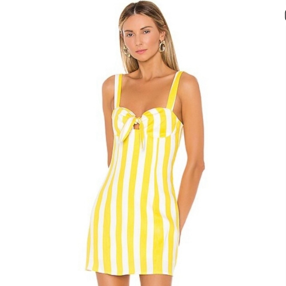 Adelle Lemon Stripe Mini Dress